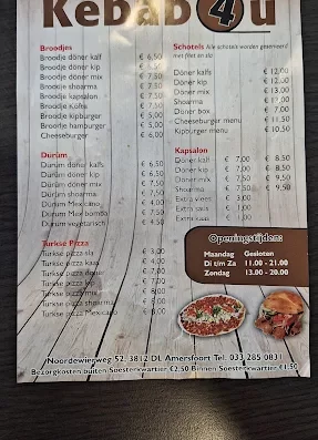 kebab4u noordewierweg soesterkwartier Amersfoort