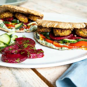 Broodje falafel vegetarisch menu