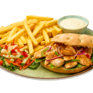 Broodje kipgehakt menu