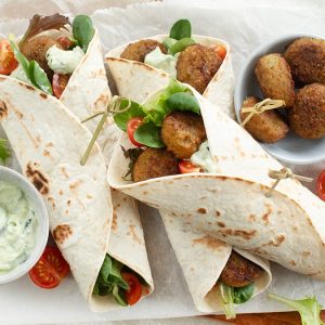 Wrap falafel vegetarisch menu